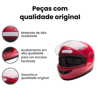 Capacete Zarref V3 Classic Vermelho - Imagem 3