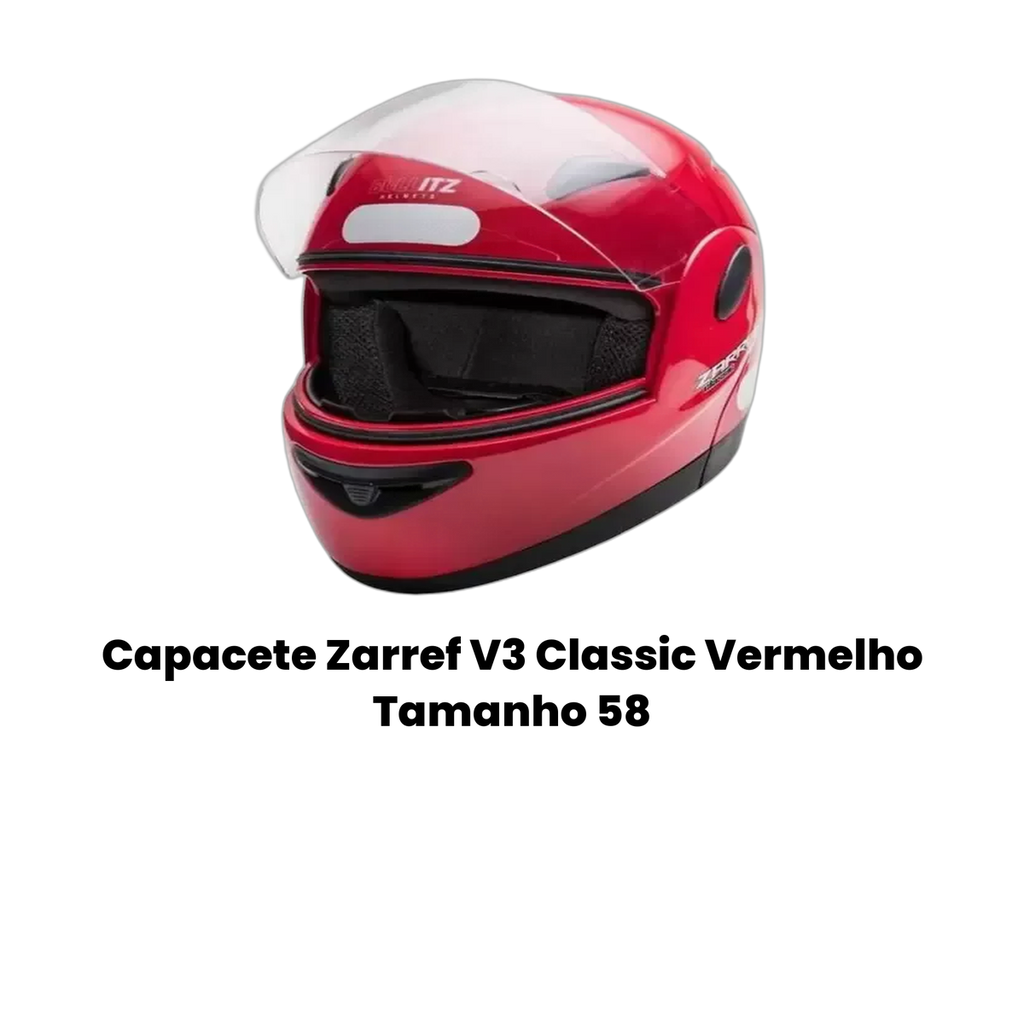 Capacete Zarref V3 Classic Vermelho - Imagem 2