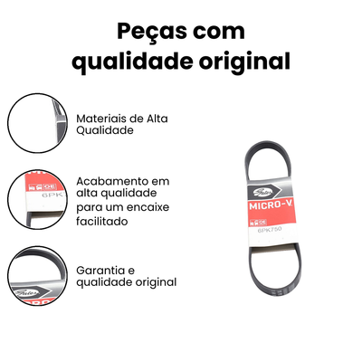 Correia em V Gates 6PK0750 Fox Fox - Imagem 3