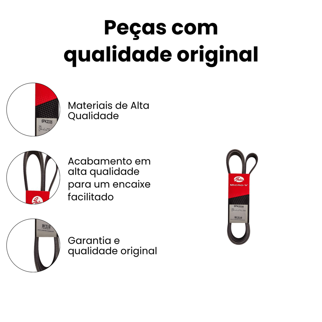 Correia Poly-V Ford Ranger 3.0 Power Stroke 6PK2335 - Imagem 3