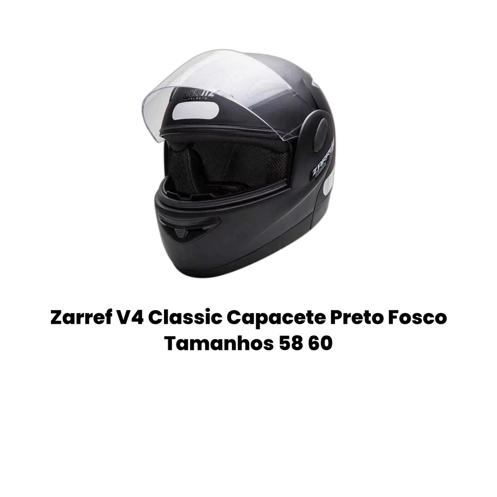 Zarref V4 Classic Capacete Preto Fosco - Imagem 2