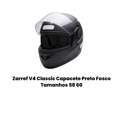 Zarref V4 Classic Capacete Preto Fosco - Imagem 2