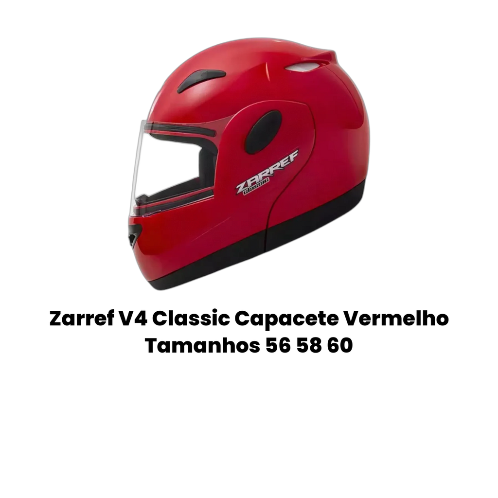 Zarref V4 Classic Capacete Vermelho - Imagem 2
