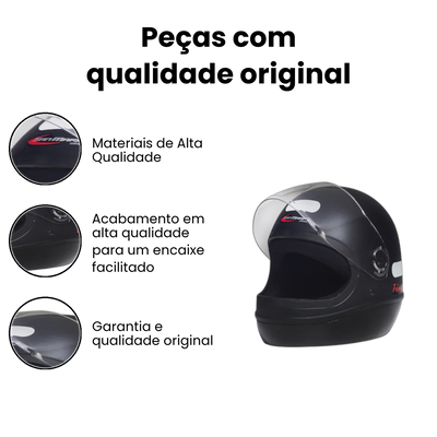 Formula 1 Classic Capacete Preto Fosco - Imagem 3