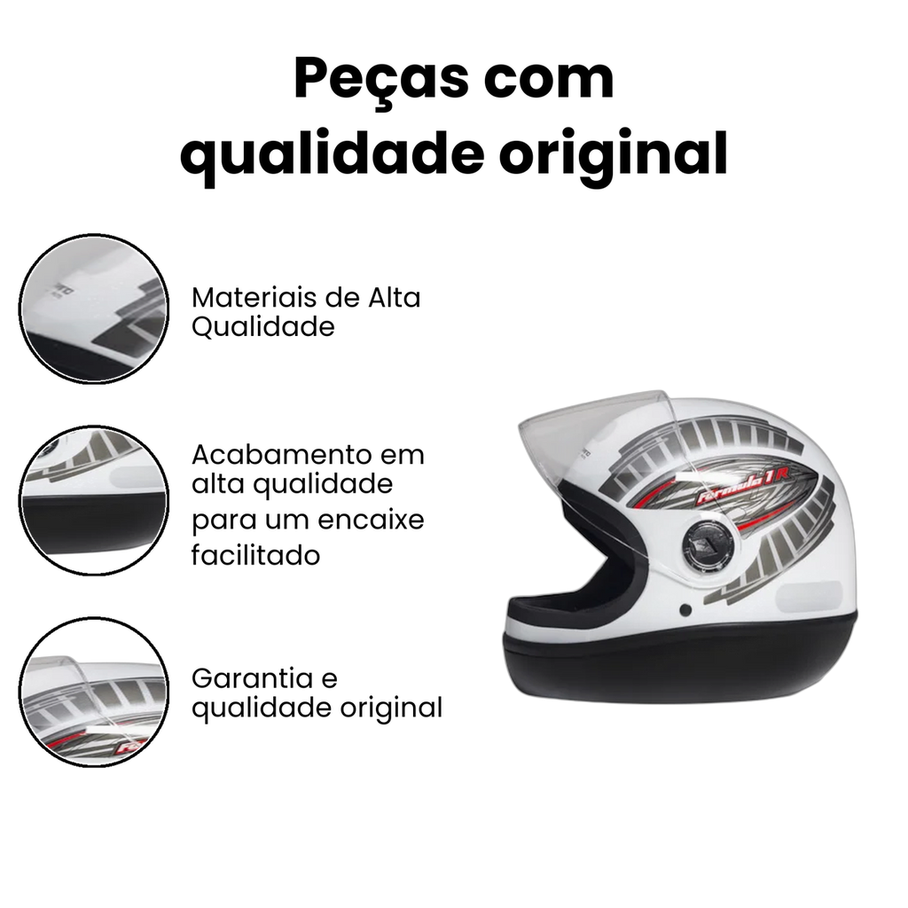 Formula 1 Grafic Capacete Branco - Imagem 3