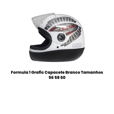 Formula 1 Grafic Capacete Branco - Imagem 2
