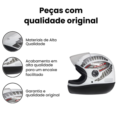 Formula 1 Grafic Capacete Branco - Imagem 3