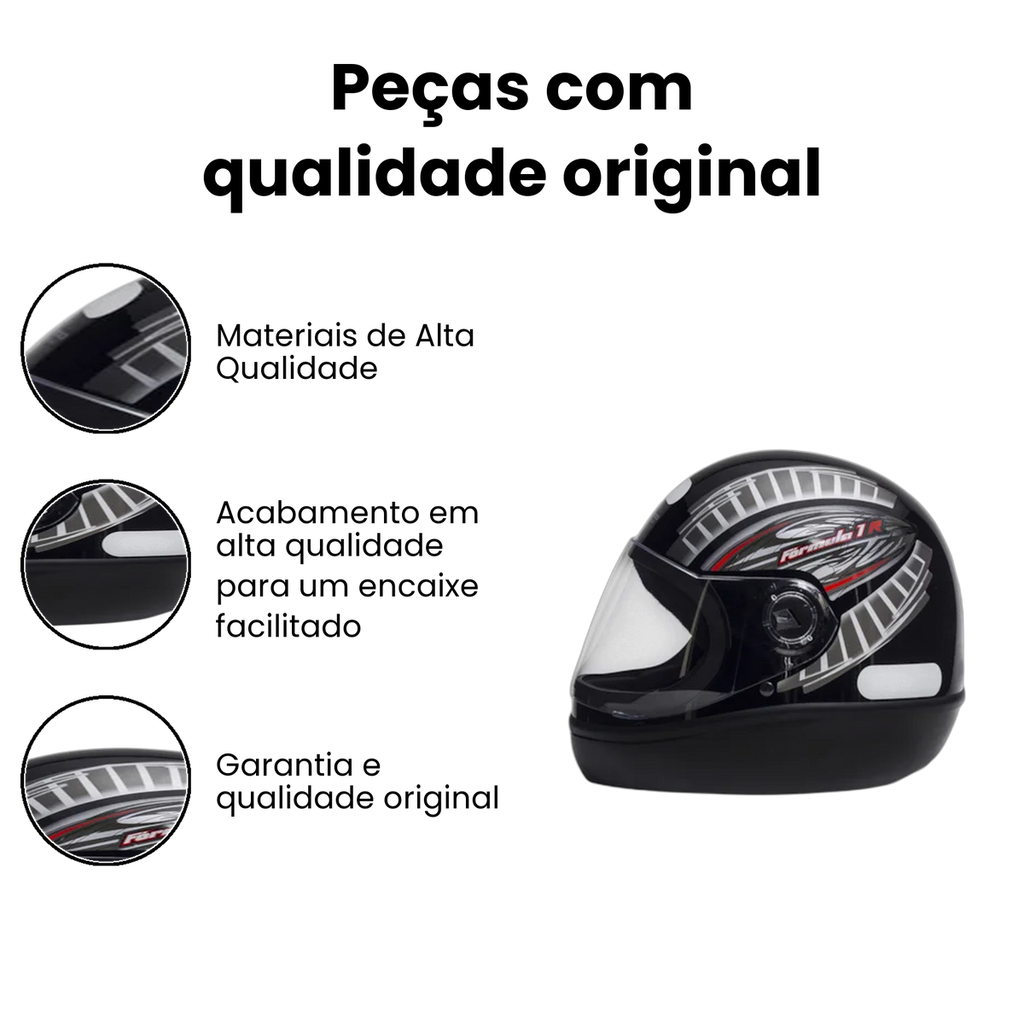 Formula 1 Grafic Capacete Preto - Imagem 3