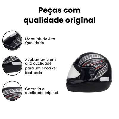 Formula 1 Grafic Capacete Preto - Imagem 3