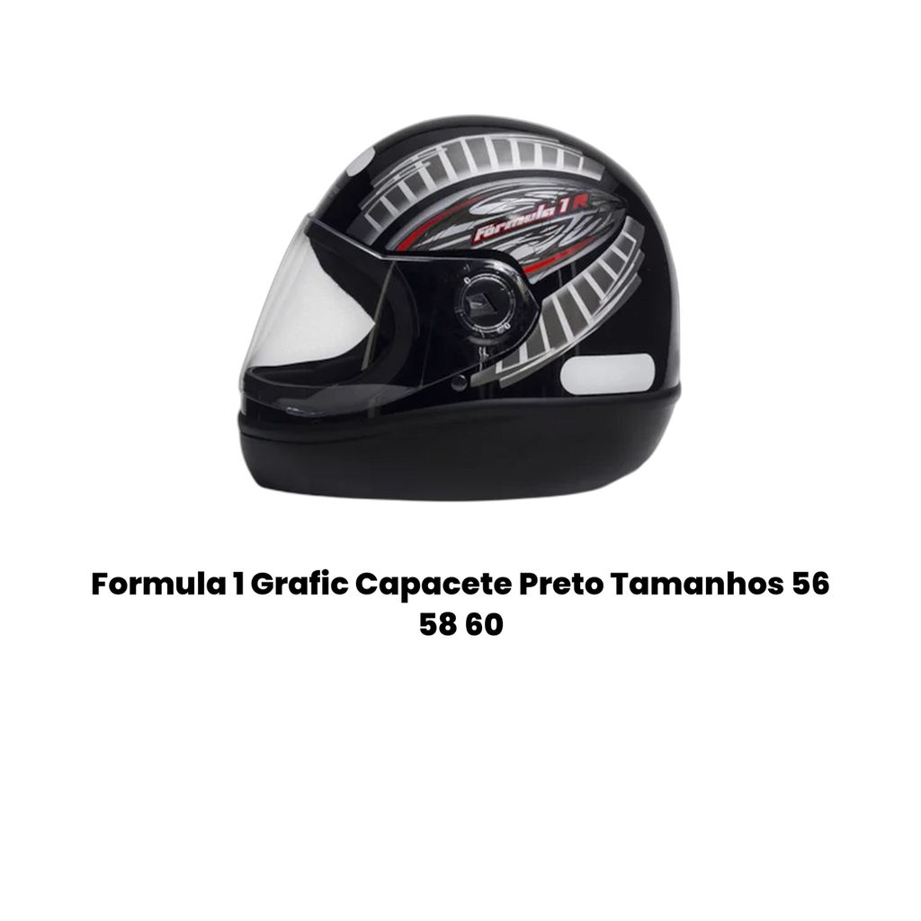 Formula 1 Grafic Capacete Preto - Imagem 2