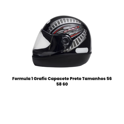 Formula 1 Grafic Capacete Preto - Imagem 2
