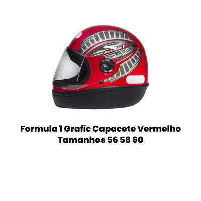 Formula 1 Grafic Capacete Vermelho - Imagem 2