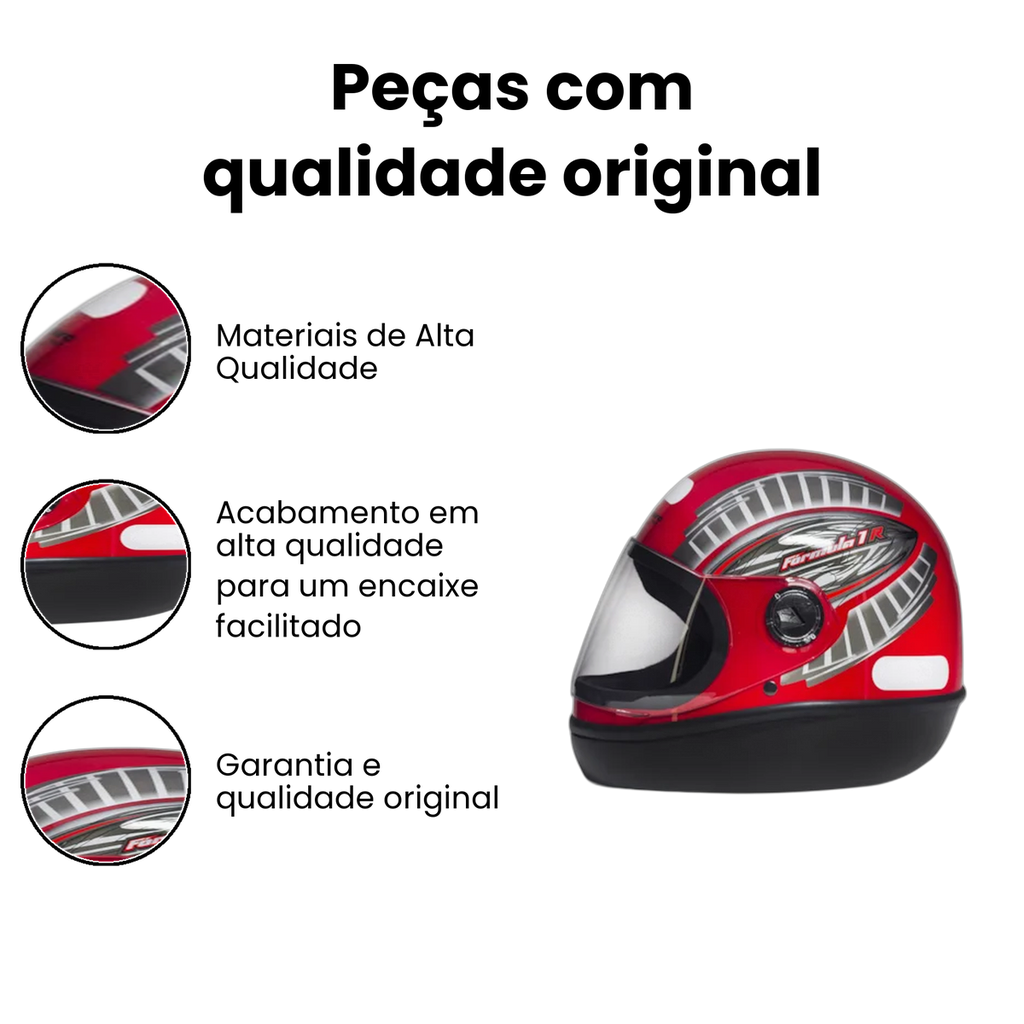 Formula 1 Grafic Capacete Vermelho - Imagem 3