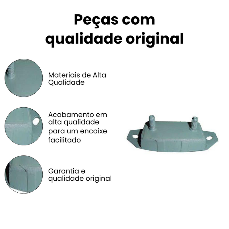 Coxim Motor Tras Dir Esq Volkswagen Fusca 1960 - 2025 - Imagem 3