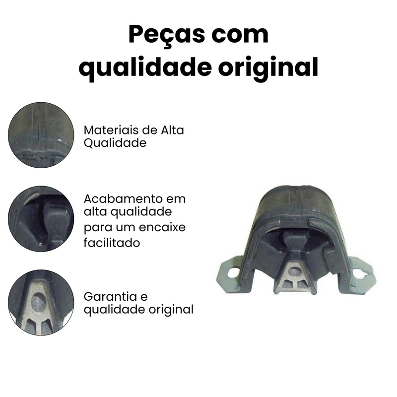 Coxim Motor Tras Dir Esq Chevrolet Celta 1994-2016 Corsa 200 - Imagem 3