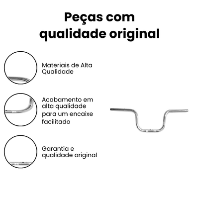 Guidão Fan 150 14 Cromado CG - Imagem 3