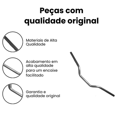 Guidão NXR 125/150 Bros Grafite - NXR - Imagem 3