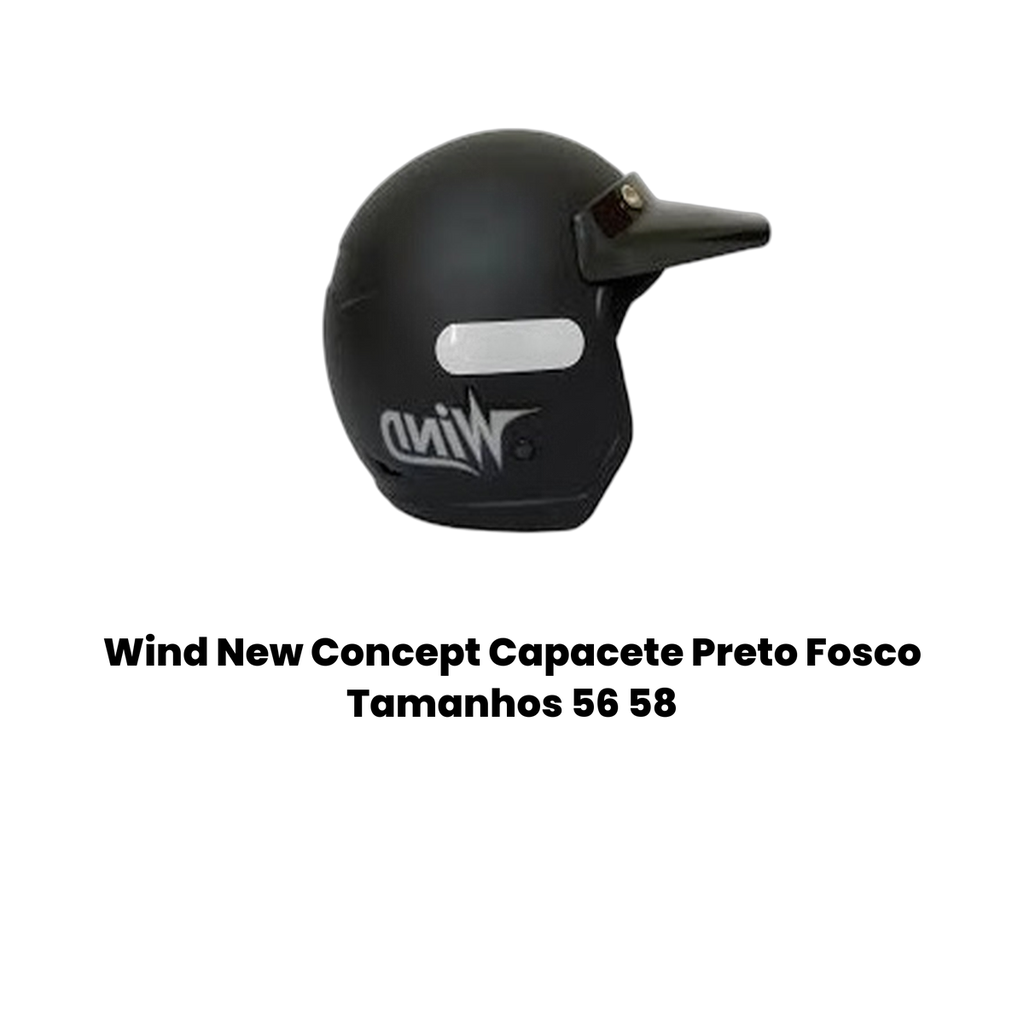 Wind New Concept Capacete Preto Fosco Tamanhos 56 58 - Imagem 2