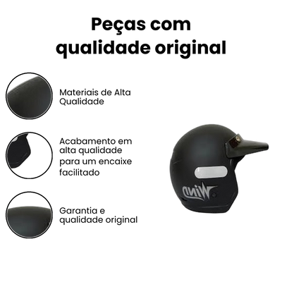 Wind New Concept Capacete Preto Fosco Tamanhos 56 58 - Imagem 3