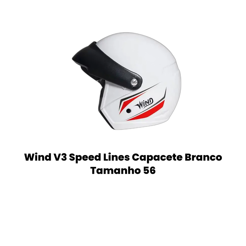 Wind V3 Speed Lines Capacete Branco Tamanho 56 - Imagem 2