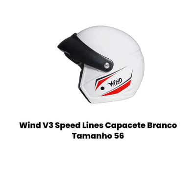 Wind V3 Speed Lines Capacete Branco Tamanho 56 - Imagem 2