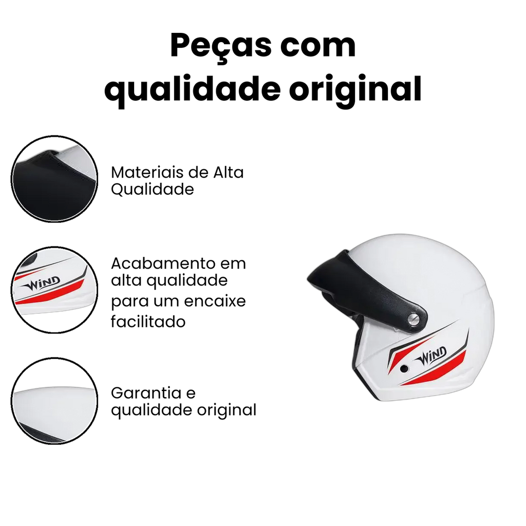 Wind V3 Speed Lines Capacete Branco Tamanho 56 - Imagem 3