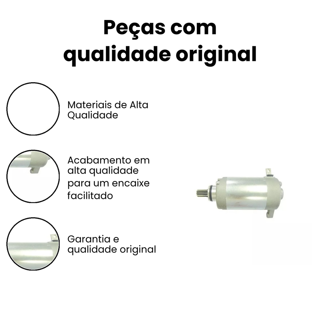 Motor Partida Yamaha YBR125, Factor e XTZ125 - Magnetron - Imagem 3