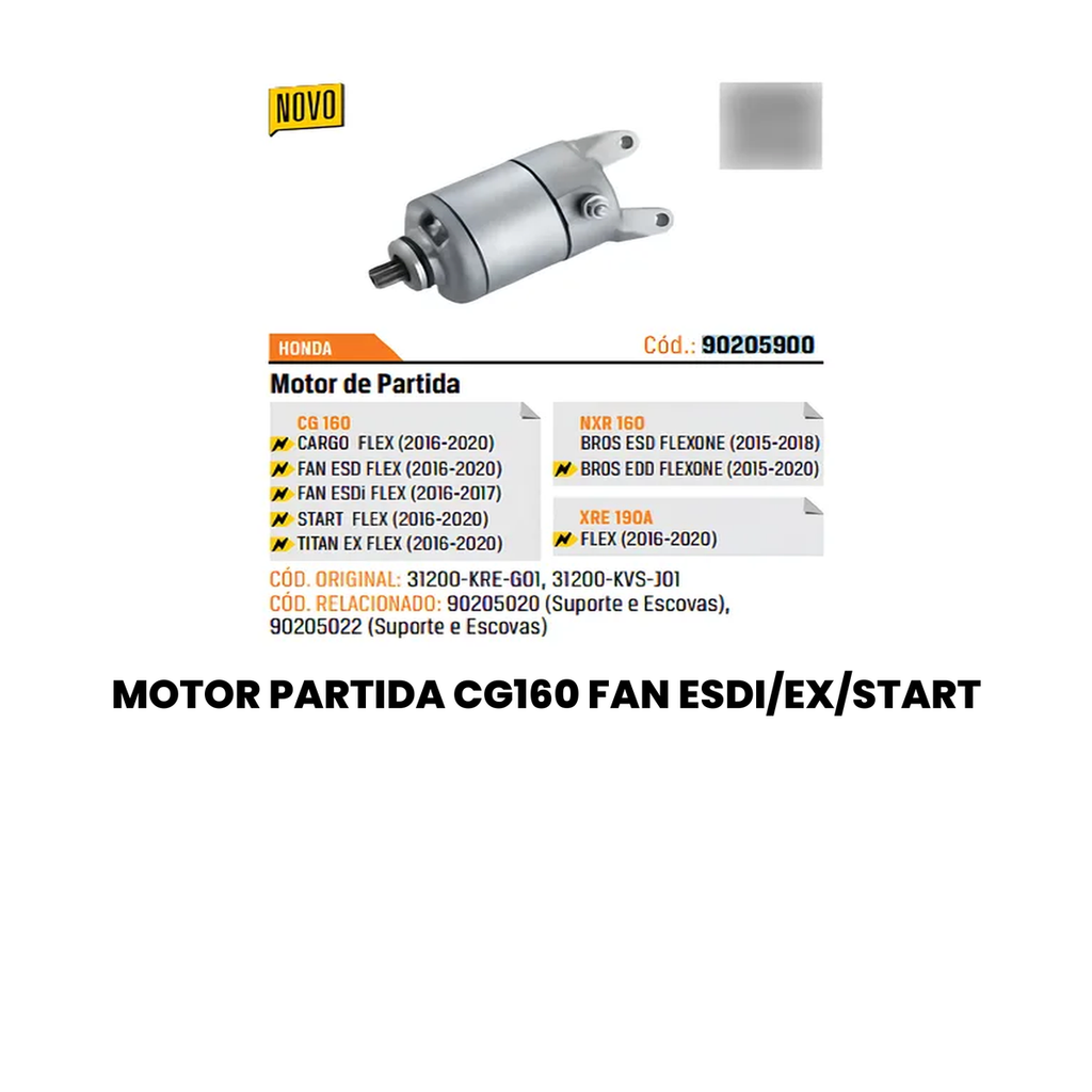Motor de Partida CG160 Fan ESDI/EX/Start - XRE NXR - Imagem 2