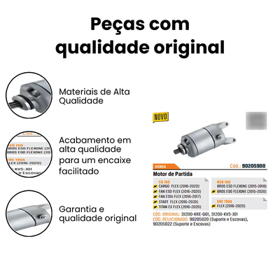 Motor de Partida CG160 Fan ESDI/EX/Start - XRE NXR - Imagem 3