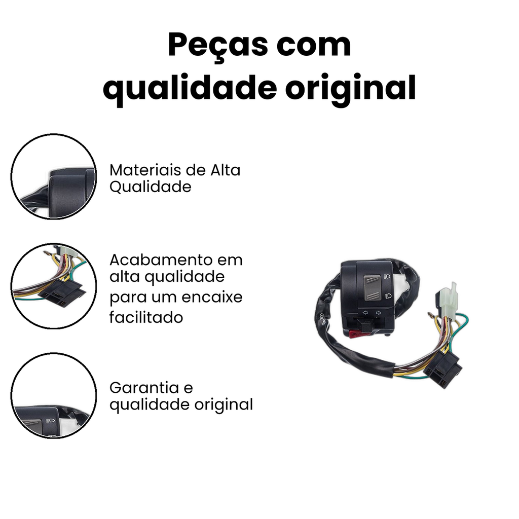 Chave de Luz YBR125 Factor 14/16 Esq. - Magnetron - YBR - Imagem 3