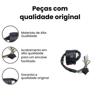 Chave de Luz YBR125 Factor 14/16 Esq. - Magnetron - YBR - Imagem 3