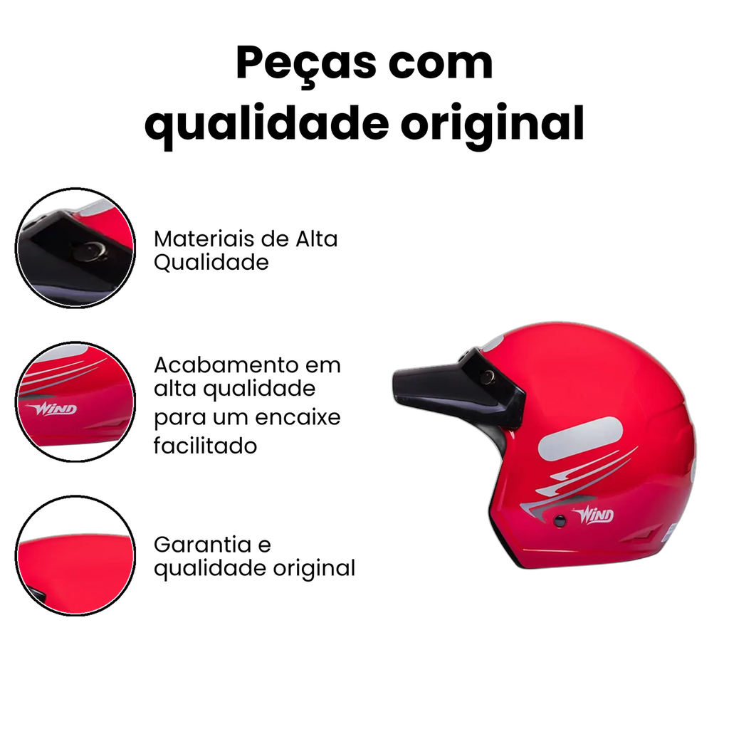 Wind V3 Speed Lines Capacete Vermelho Tamanhos 56 58 - Imagem 3