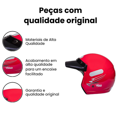 Wind V3 Speed Lines Capacete Vermelho Tamanhos 56 58 - Imagem 3