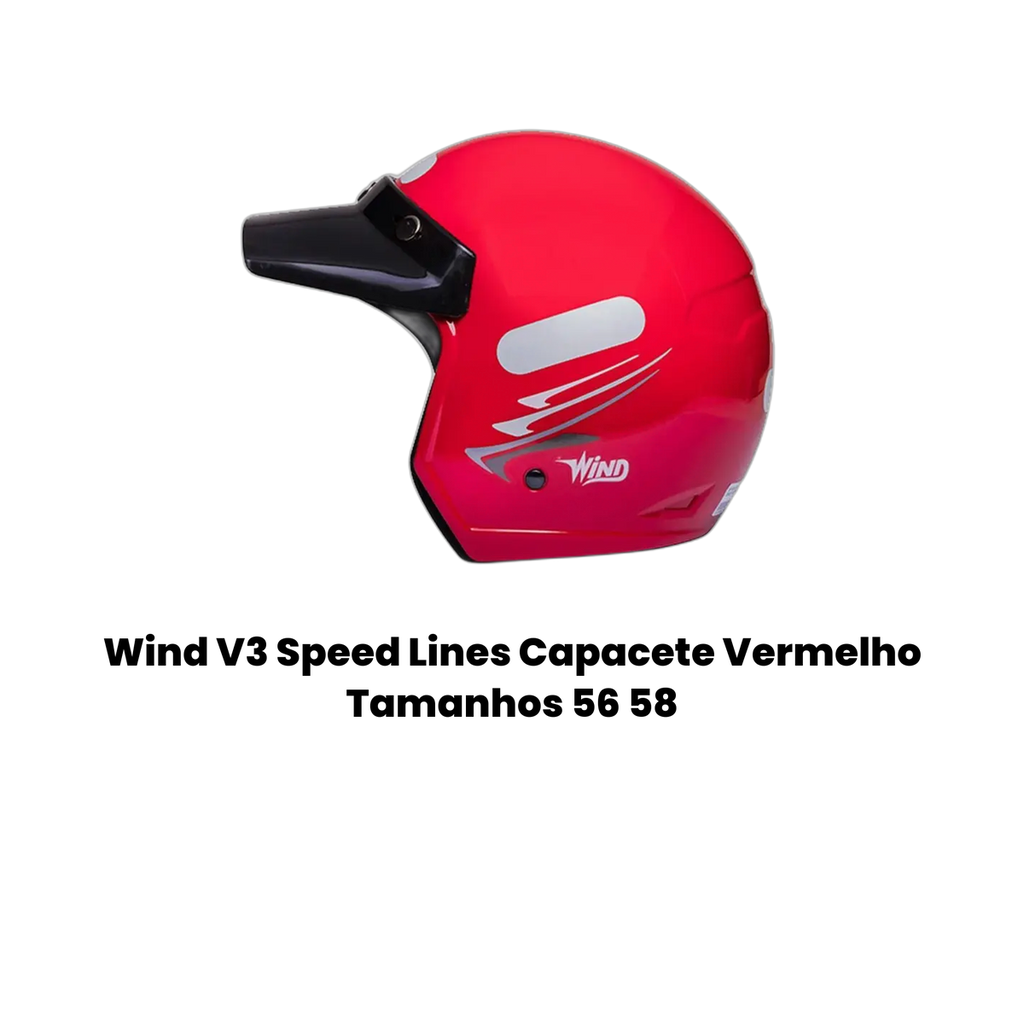 Wind V3 Speed Lines Capacete Vermelho Tamanhos 56 58 - Imagem 2