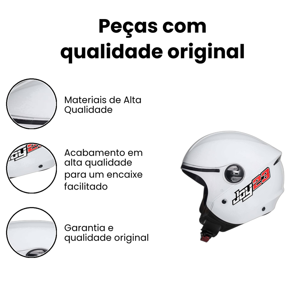 Joy23 Open Face Capacete Branco - Imagem 3