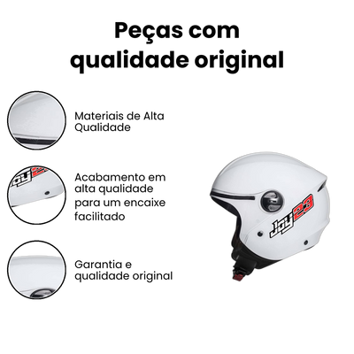 Joy23 Open Face Capacete Branco - Imagem 3