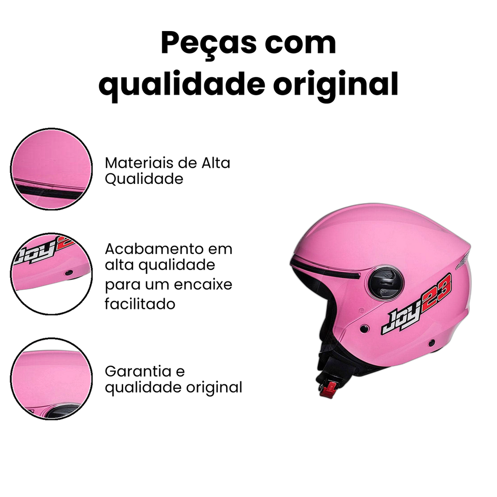 Joy23 Open Face Capacete Rosa - Imagem 3