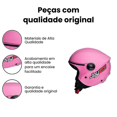 Joy23 Open Face Capacete Rosa - Imagem 3