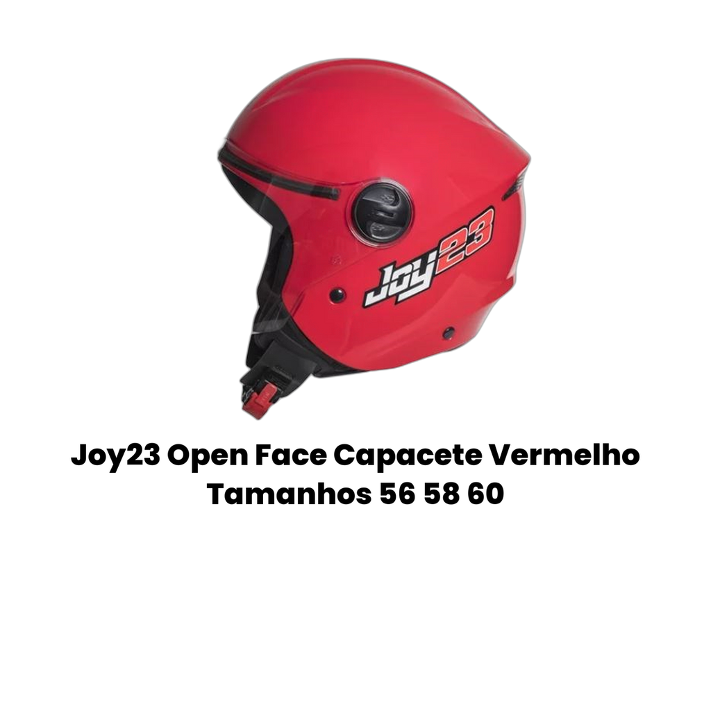 Joy23 Open Face Capacete Vermelho - Imagem 2