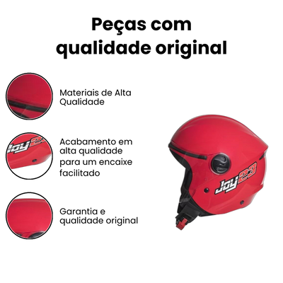 Joy23 Open Face Capacete Vermelho - Imagem 3