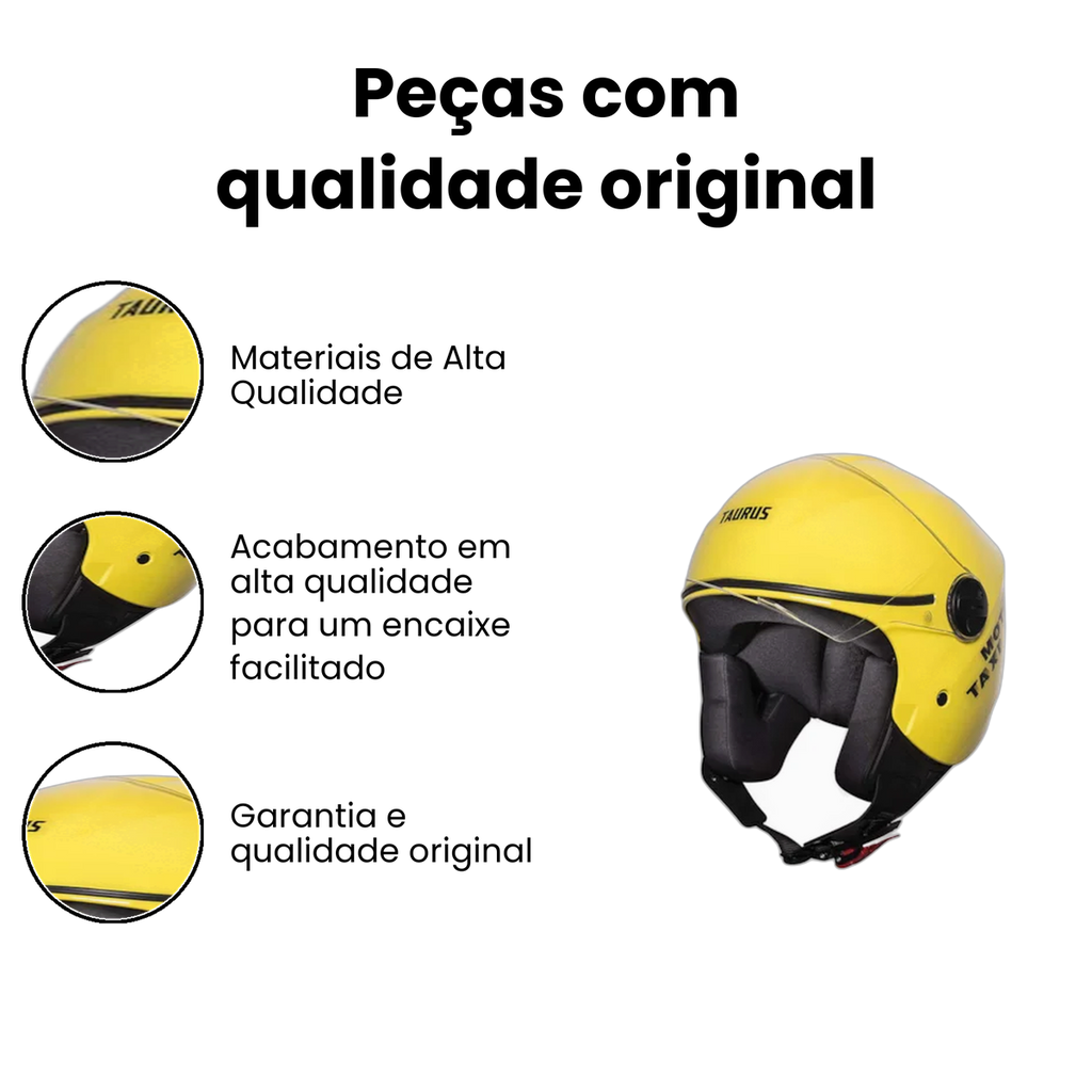 Joy23 Open Face Capacete Amarelo - Imagem 3