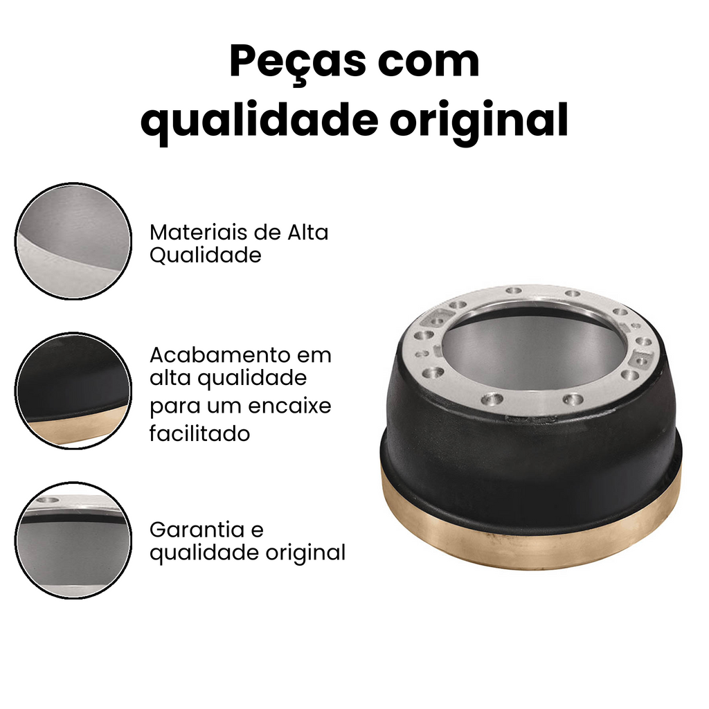 TAMBOR FREIO DIANTEIRO Cargo 815/816/Constellation 98-08 - Imagem 3