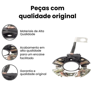 Porta Escova Motor Partida 12V Gol Saveiro - Imagem 3