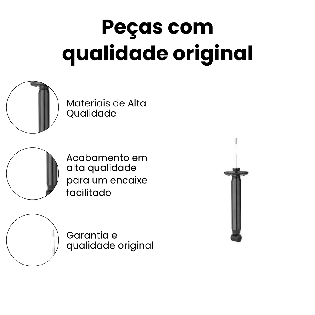 Amortecedor Traseiro Volkswagen Golf GL GLX GTI 1994-1999 - Imagem 3