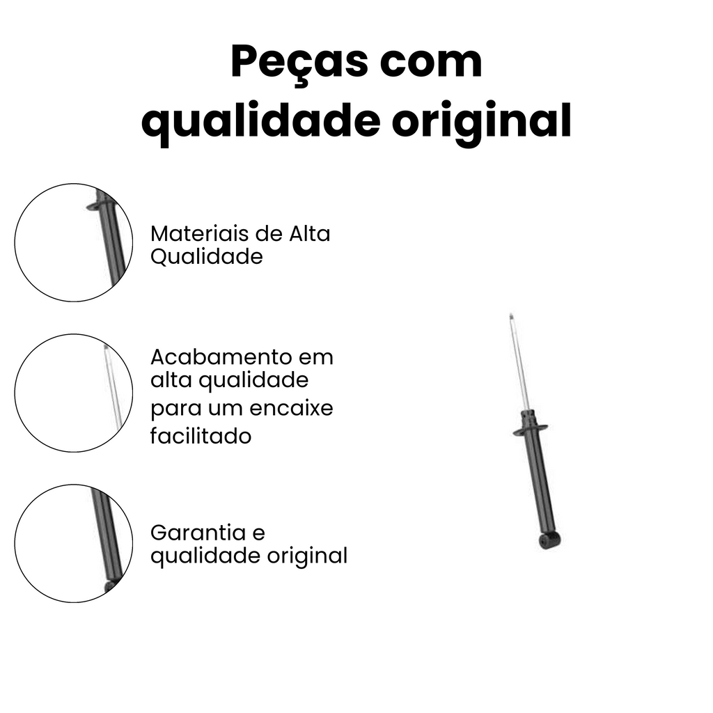 AMORTECEDOR TRASEIRO DIREITO/ESQUERDO | AMORTECEDOR DE SUSPENSÃO TRASEIRO DIREITO / ESQUERDO VOLKSWAGEN AC-31206 - Imagem 3