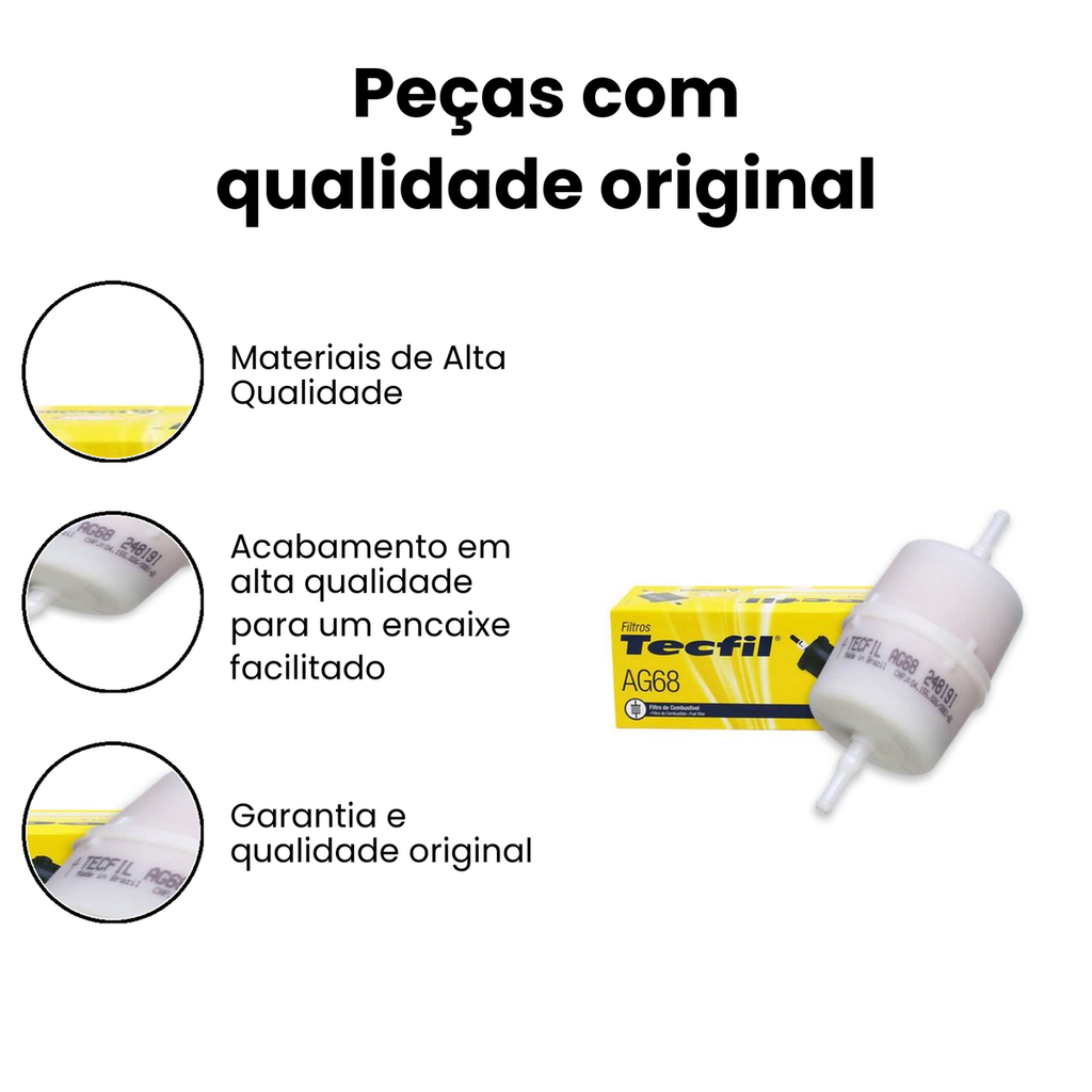 Filtro de Combustível TECFIL AG68 - Corcel - Imagem 3