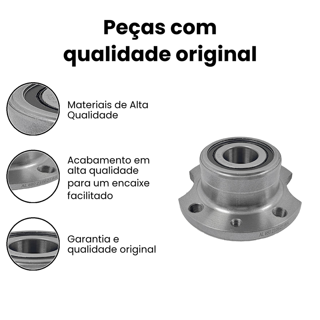 Cubo de Roda Traseiro com Rolamento - Strada Fiorino - Imagem 3