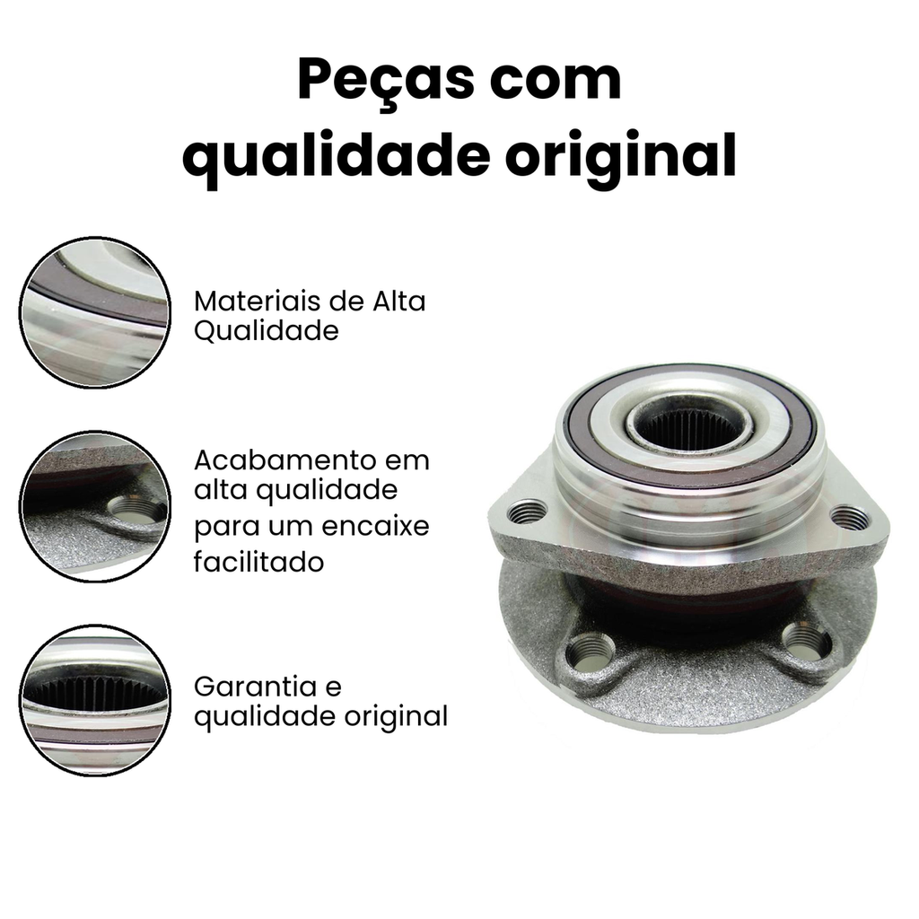 Cubo de Roda Dianteiro com ABS IMA - Jetta TT - Imagem 3