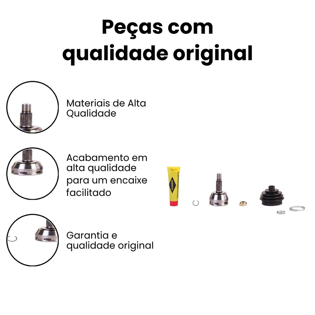 Junta Homocinética Roda Dir/Esq ALBARUS Gol Gol (ALB1601) - Imagem 3