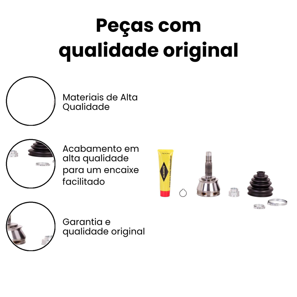 Junta Homocinética Roda Dir/Esq ALBARUS Strada Strada - Imagem 3